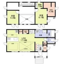 松戸市千駄堀貸家の物件間取画像